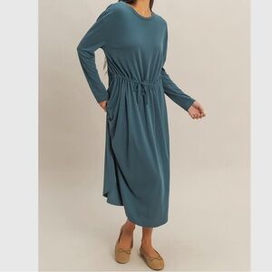 ShopEvelynne Teal Long Sleeve Dress